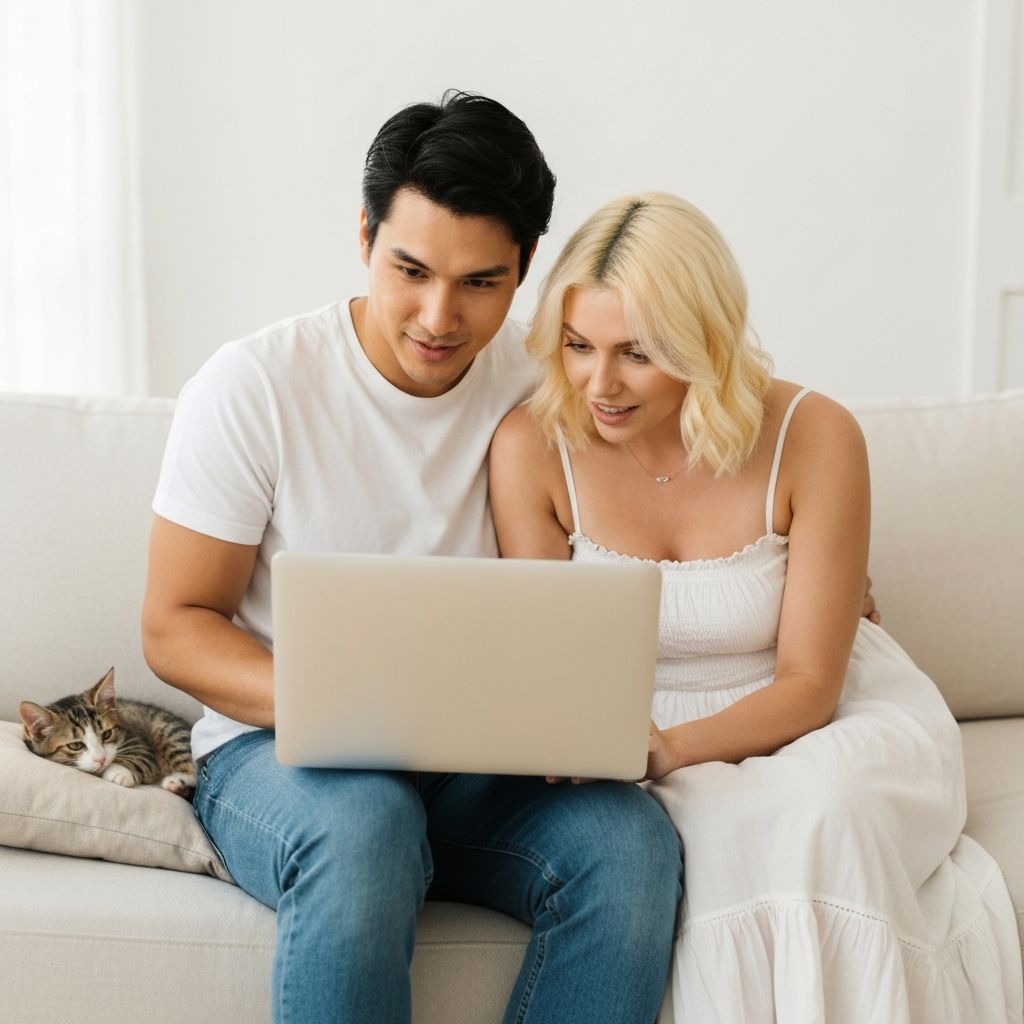 Couple regardant des plans